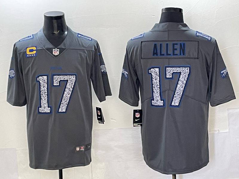 Men Buffalo Bills #17 Allen Grey Nike 2025 Limited NFL Jersey style 004->buffalo bills->NFL Jersey